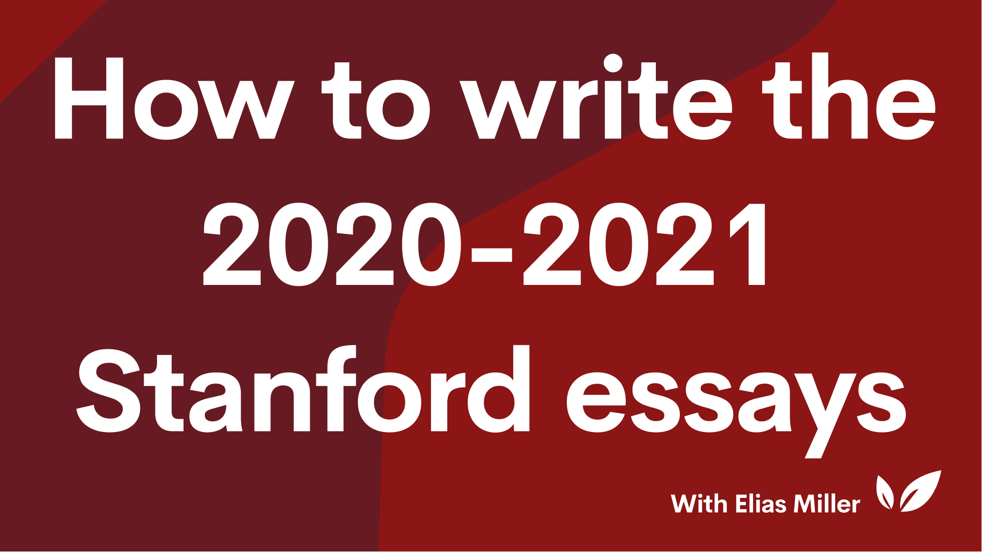 how to write the stanford essays